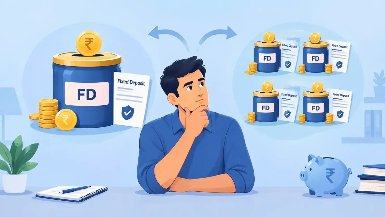 ₹20 lakh FD: Split vs single deposit strategy analysis
