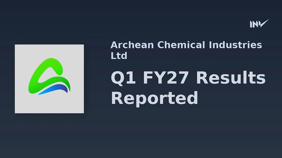 Archean Chemical Q1 profit drops 21.83% to ₹40.53 crore