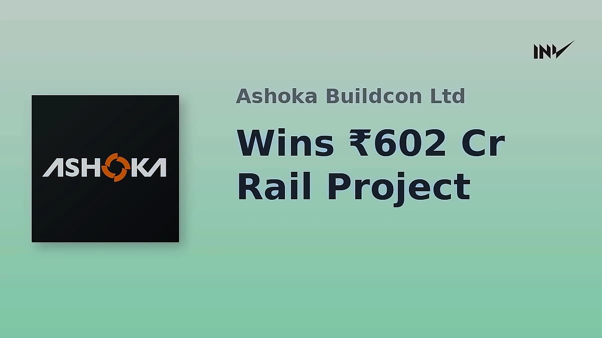 Ashoka Buildcon surges 15% on ₹602 cr RVNL tunnel order win