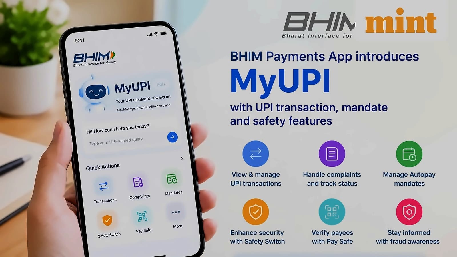 BHIM App Launches MyUPI AI Assistant Amid UPI Agent Identity Crisis