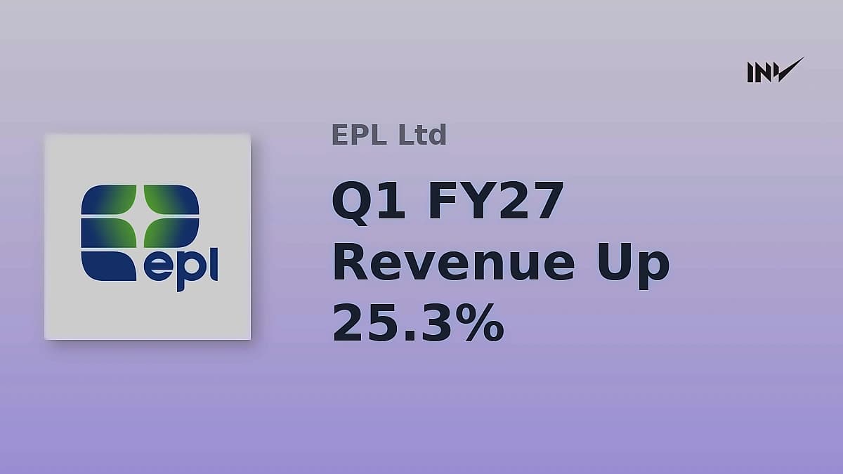 EPL Q1 FY27: Revenue jumps 25.3% to ₹13,879 million, raises guidance