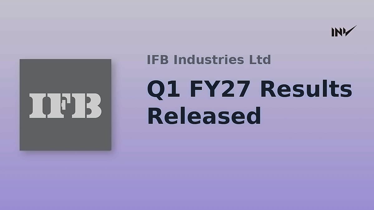 IFB Industries Q1 profit jumps 64.56% to ₹43.05 crore