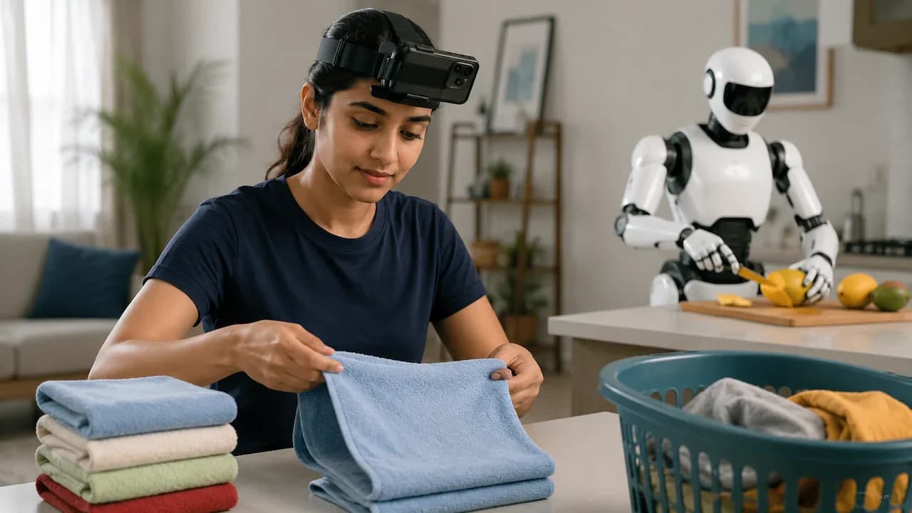 Thousands of Indians Film Household Tasks for AI Robot Training