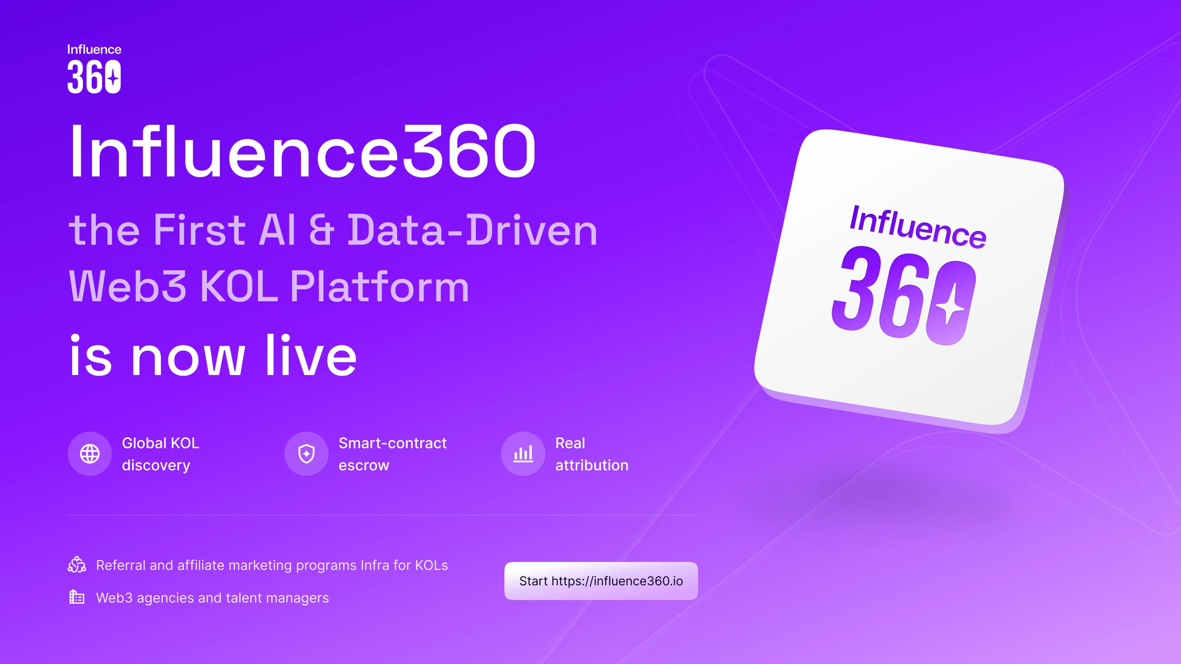 Influence360 Launches First AI-Powered Web3 KOL Platform