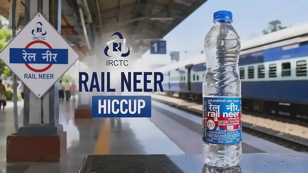 IRCTC Rail Neer Faces 40% Supply Gap, GST Costs Hit Catering Margins