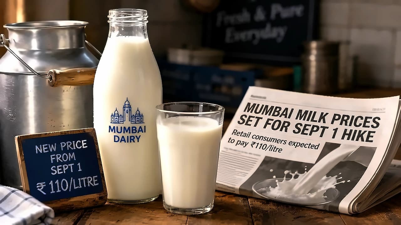 Mumbai Milk Prices Rise ₹9/Litre from Today, Retail at ₹110-112
