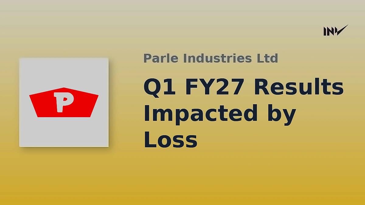 Parle Industries posts ₹629 cr net loss in Q1 FY27