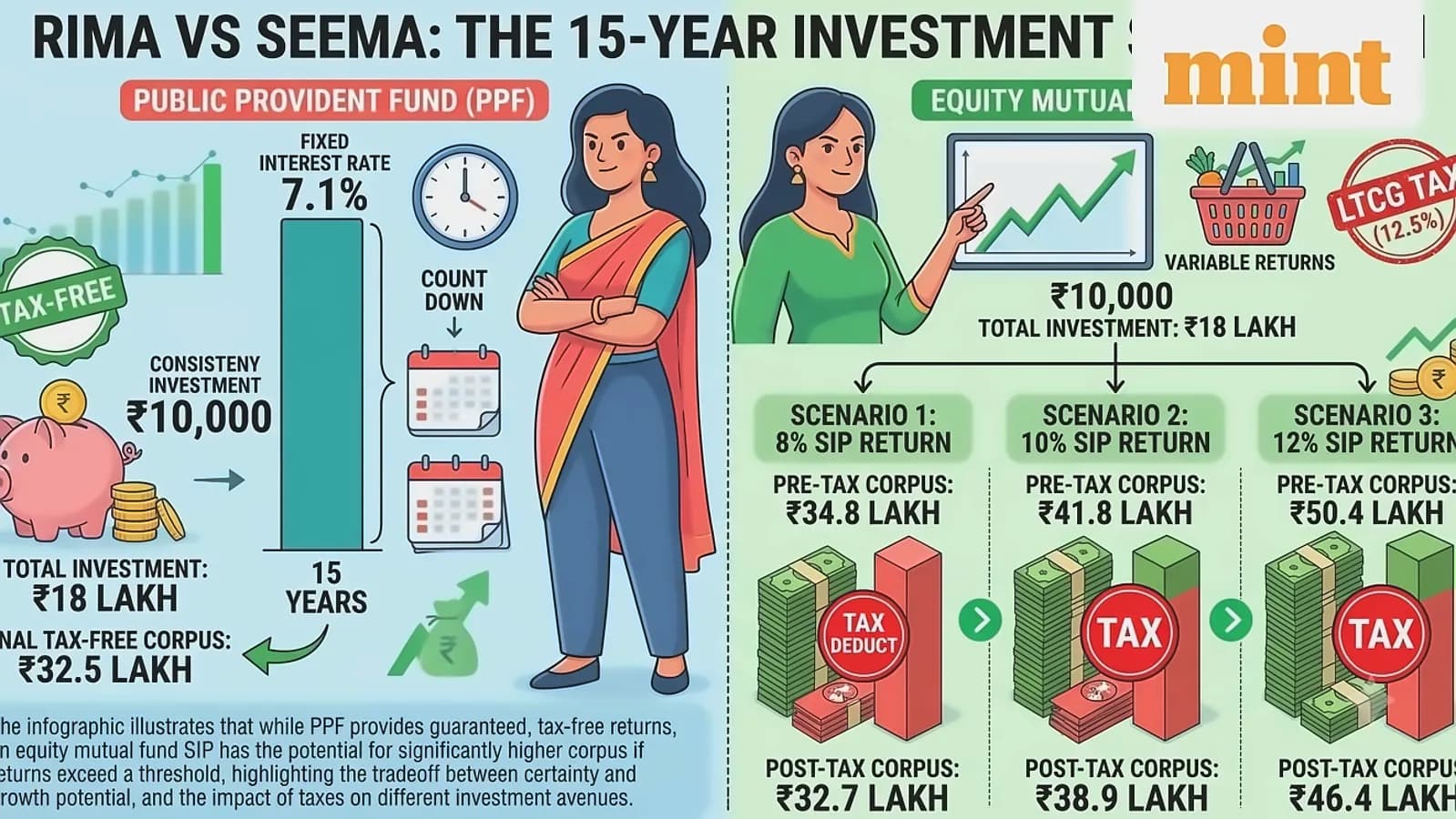 PPF vs SIP: ₹10,000 monthly investment comparison