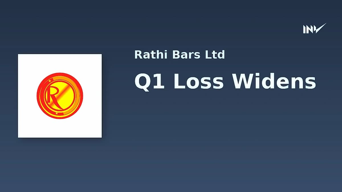 Rathi Bars posts ₹15.62 cr net loss in Q1 FY27
