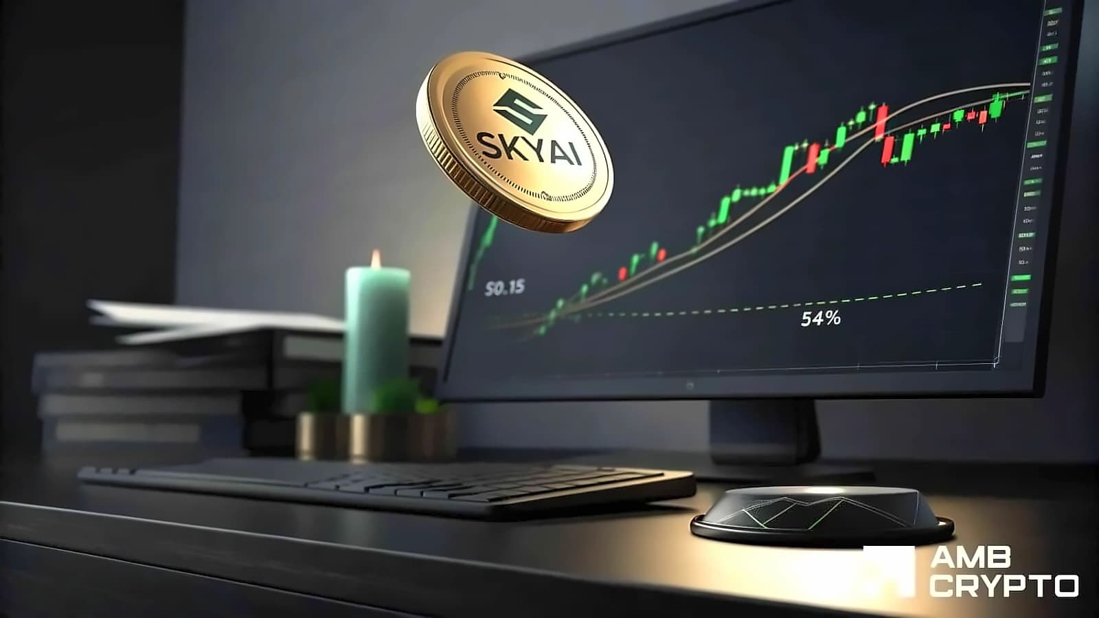 SKYAI Explodes 30% Breaking Pennant Pattern, Targets $0.15