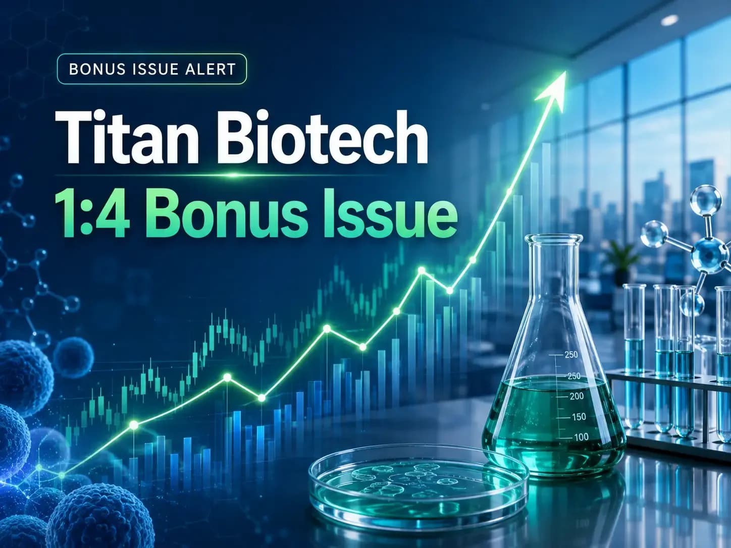 Titan Biotech jumps 4.86% on board-approved 1:4 bonus issue