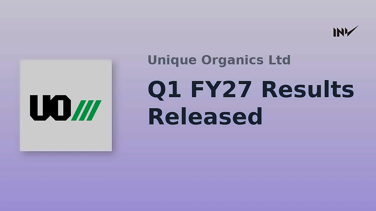 Unique Organics Q1 profit up 6.01% to ₹2.47 crore