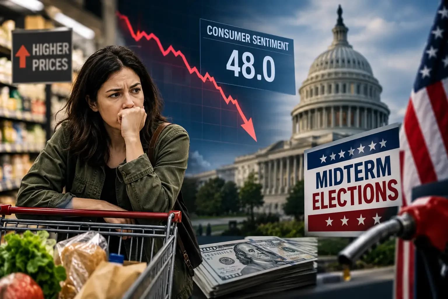 US Consumer Sentiment Holds Near Record Low at 48.0