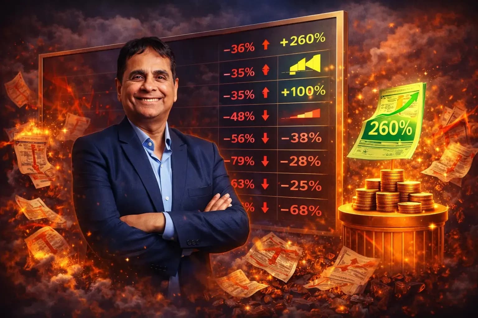 Vijay Kedia's FY26 portfolio: 14 stocks fall up to 68%