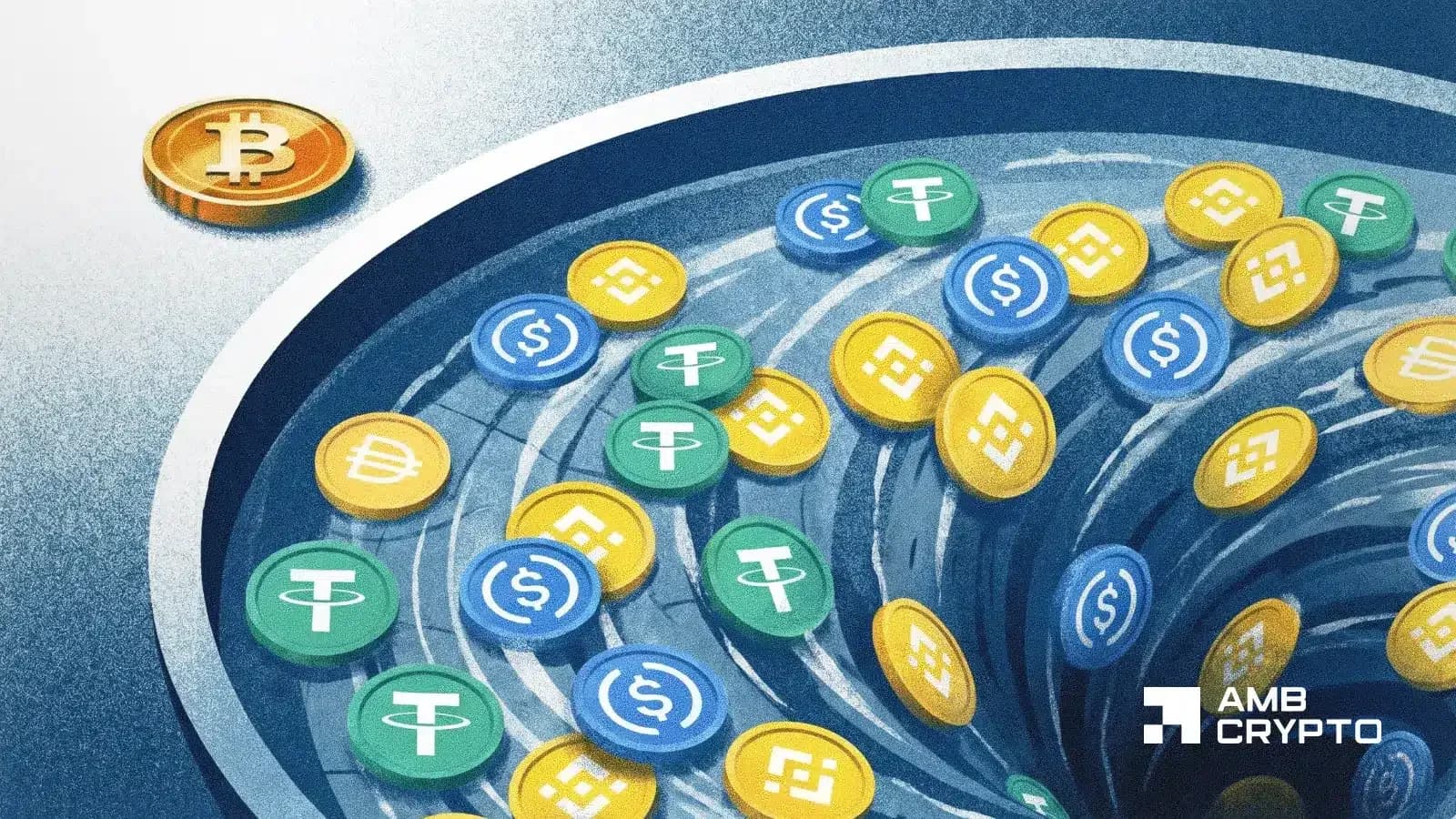 $16B stablecoin outflow vs $98M ETH shorts: Market consolidation deepens