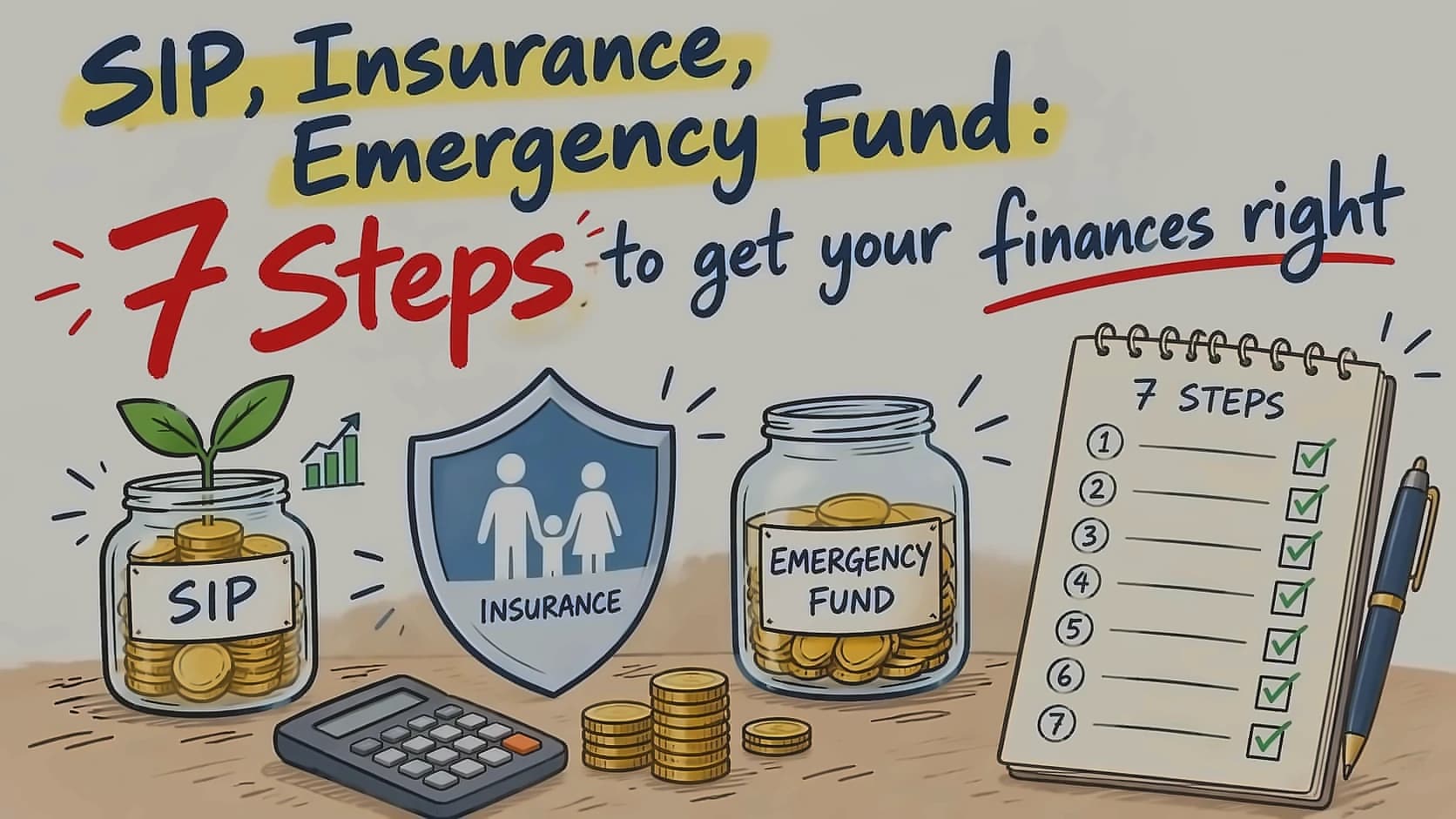 7 Steps to Financial Planning: SIP, Insurance & Emergency Fund