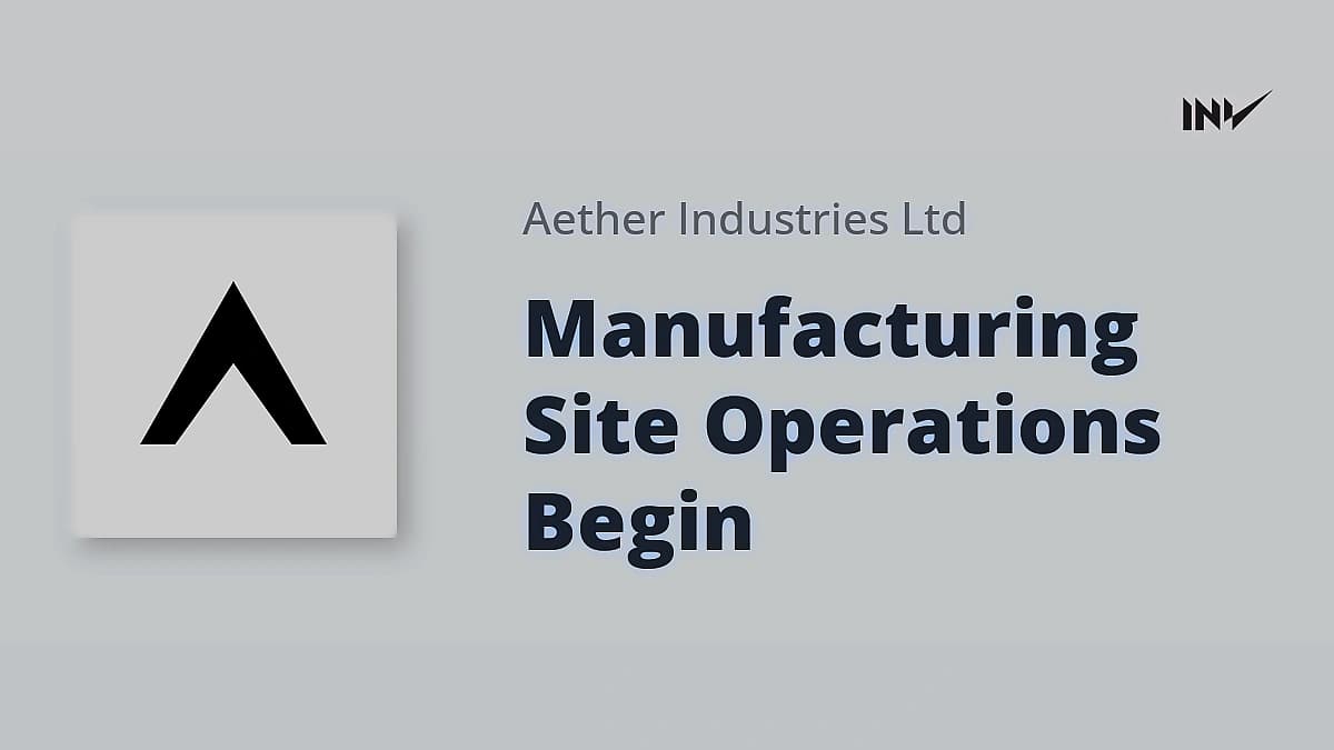 Aether Industries starts commercial ops at Panoli Site 5
