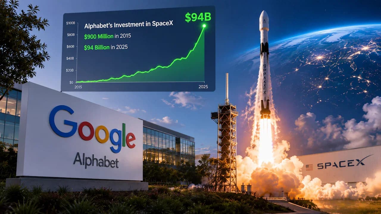 Alphabet's $900M SpaceX Investment Worth $94B After 100x Growth