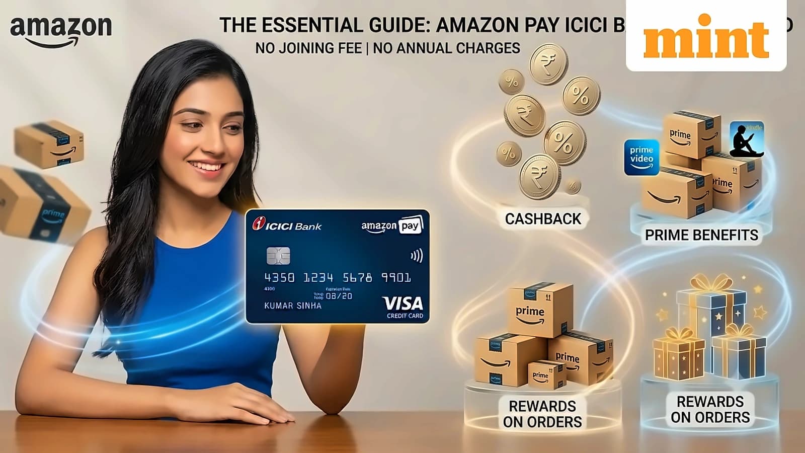 Amazon Pay ICICI Bank Credit Card: No fees, 5% cashback for Prime