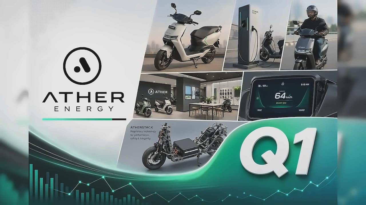 Ather Energy Shares Hit Record ₹1,459 on Q1 EBITDA Profit, Capacity Expansion