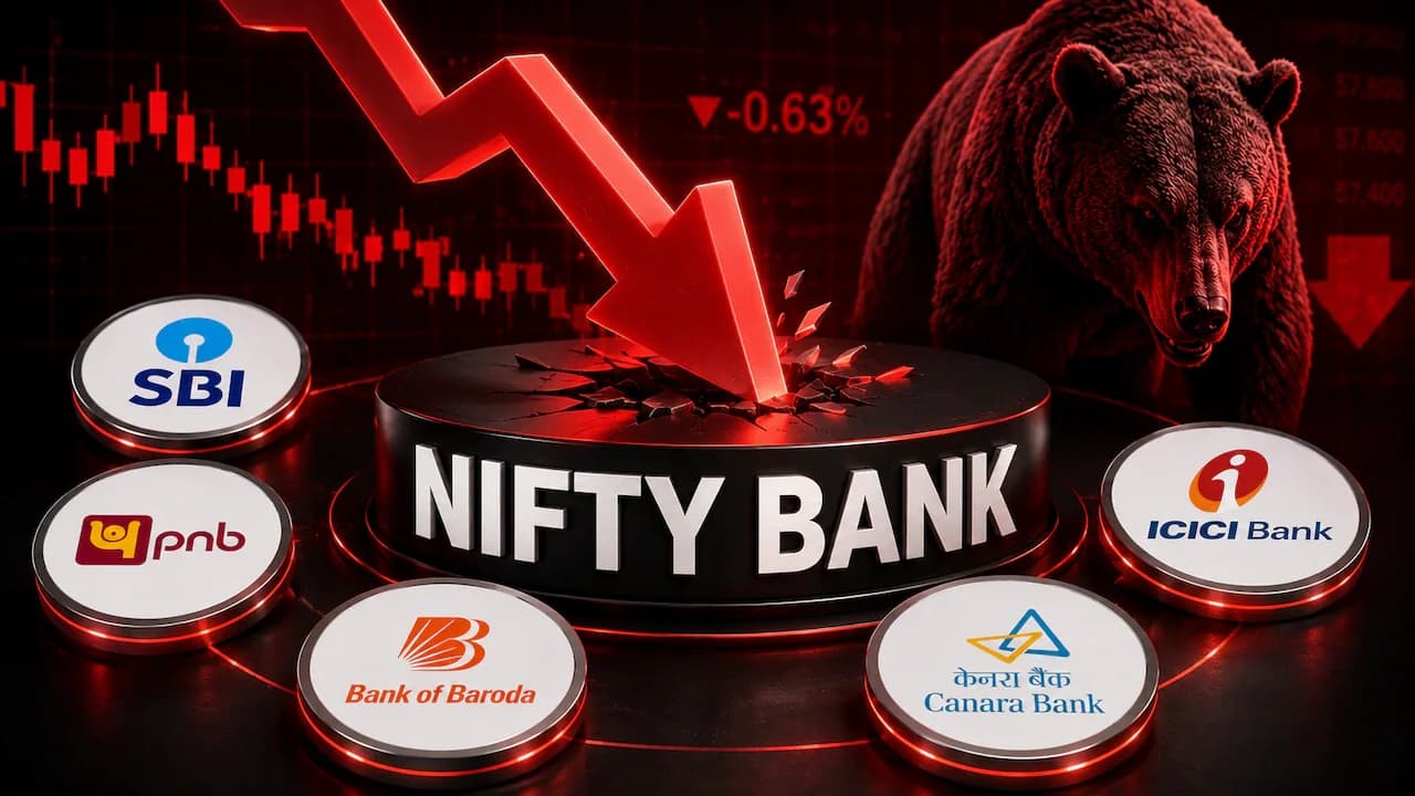 Bank Nifty Falls 0.63% as SBI, PNB, BoB Decline; ICICI Bucks Trend
