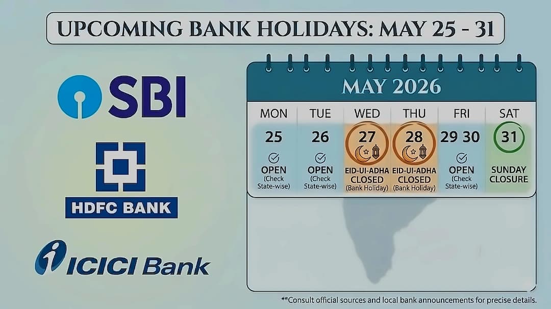 Banks Closed 4 Days This Week: May 26-31 Holiday Schedule