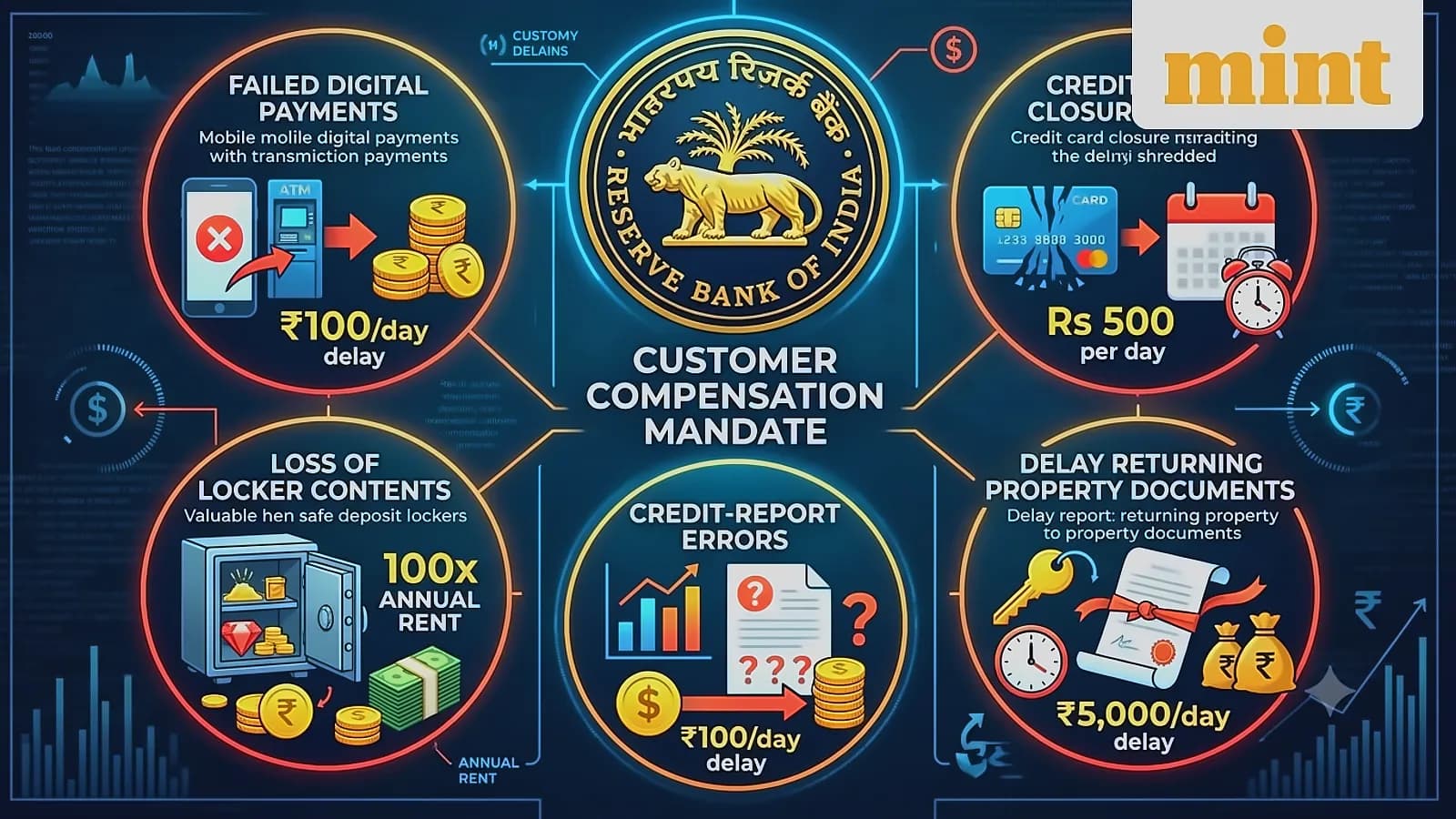 Banks face compensation rules for service delays under RBI