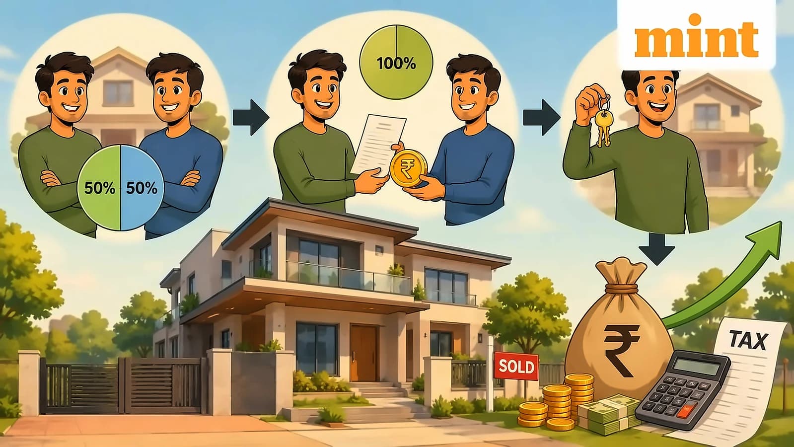 Capital gains tax complications when buying co-owner's share