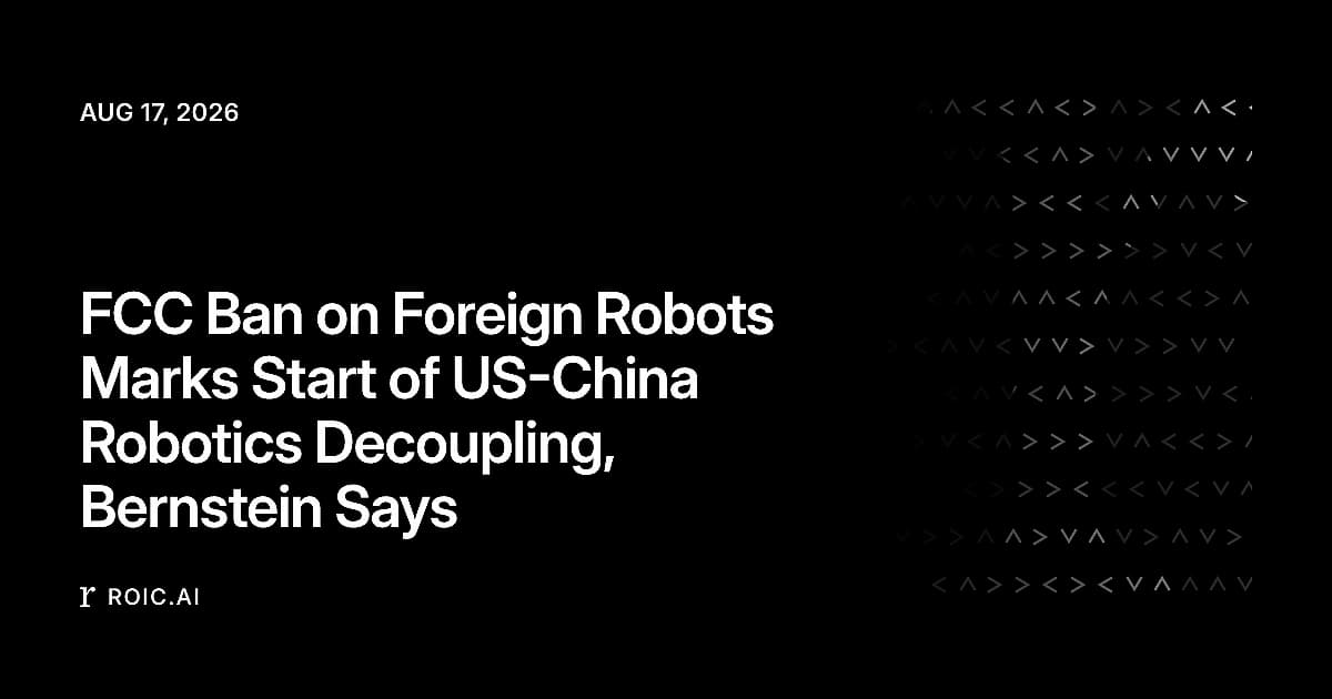 US-China Robotics Decoupling Accelerates as Chinese Hedge Funds Warn AI Bubble