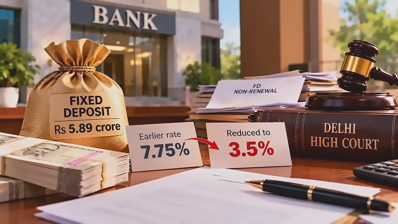 Delhi HC orders ₹5.89 cr FD rate restoration after bank cuts 7.75% to 3.5%