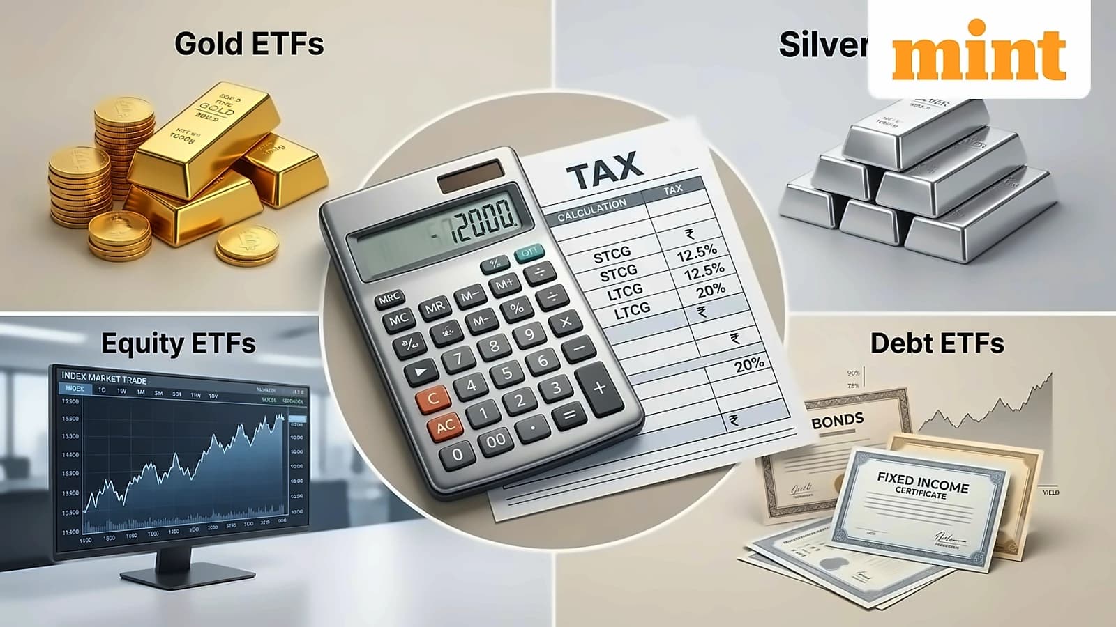 ETF Tax Rules: Gold, Silver, Debt & Equity ETFs Face Different Rates