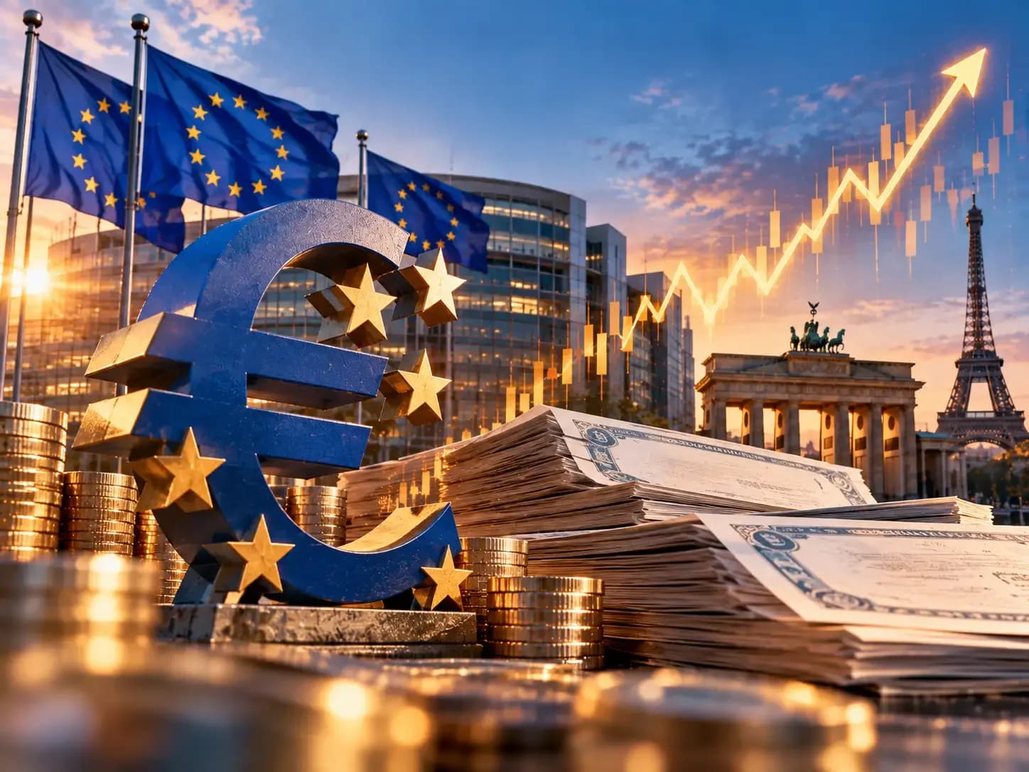Eurozone bond yields ease from 18-year highs as oil prices surge