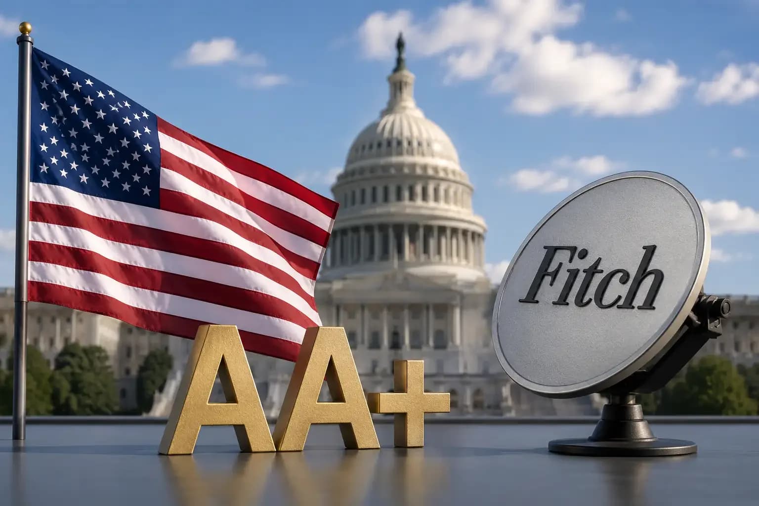 Fitch Affirms US at AA+ Rating Despite Growth Slowdown Concerns