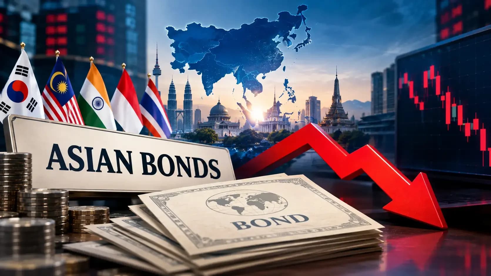 Foreign investors sell Asian bonds in August amid global debt rout