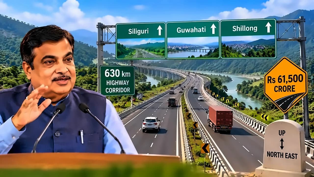 Gadkari announces ₹61,500 cr highway corridor linking Siliguri-Guwahati-Shillong