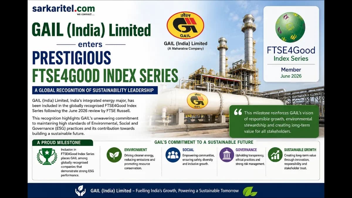 GAIL India joins FTSE4Good Index Series after June 2026 review