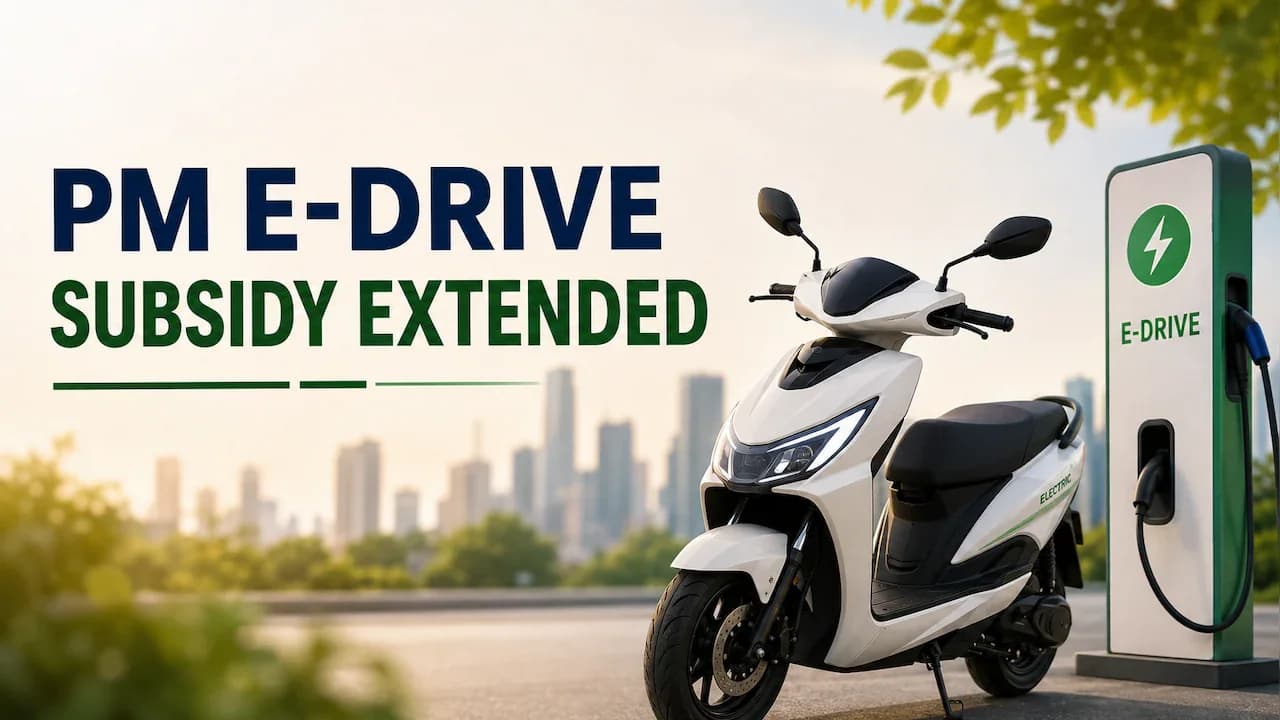 Govt Extends EV Subsidy to ₹2,500/kWh Under PM E-Drive Scheme