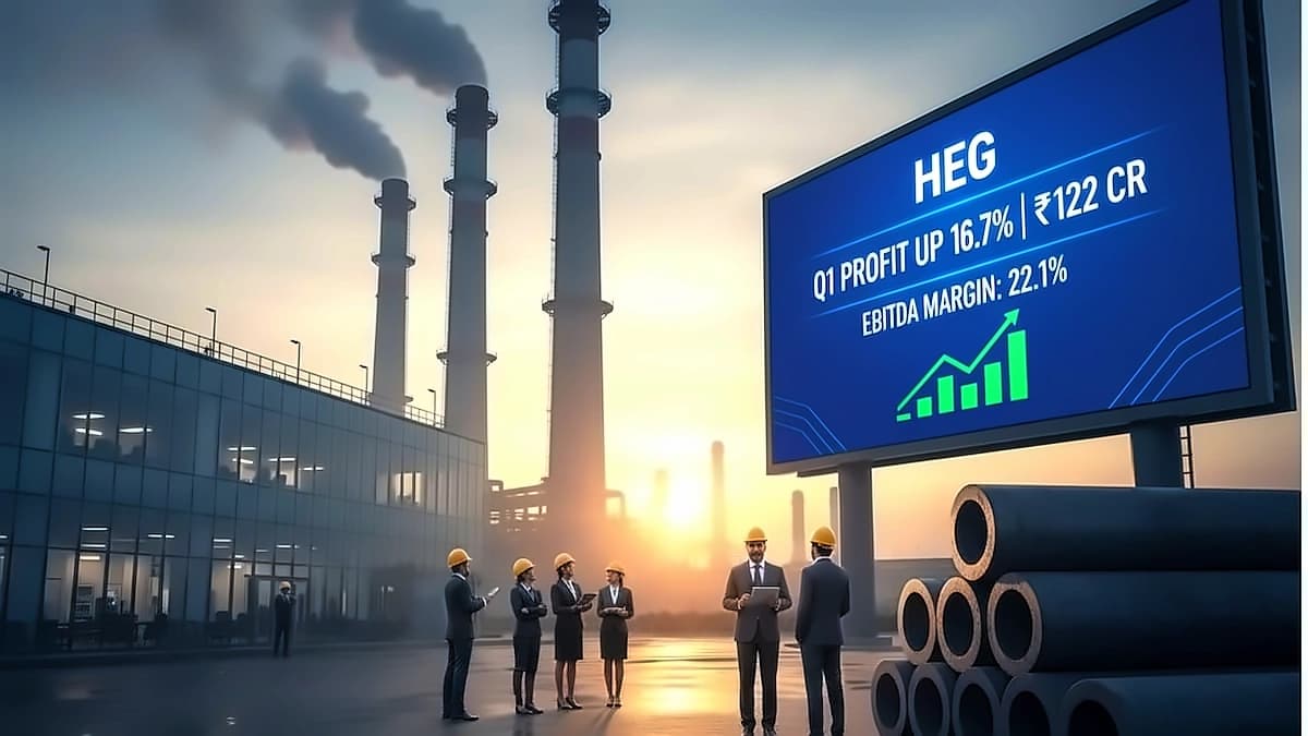 HEG Q1 profit rises 16.7% to ₹122 crore, shares surge 13%