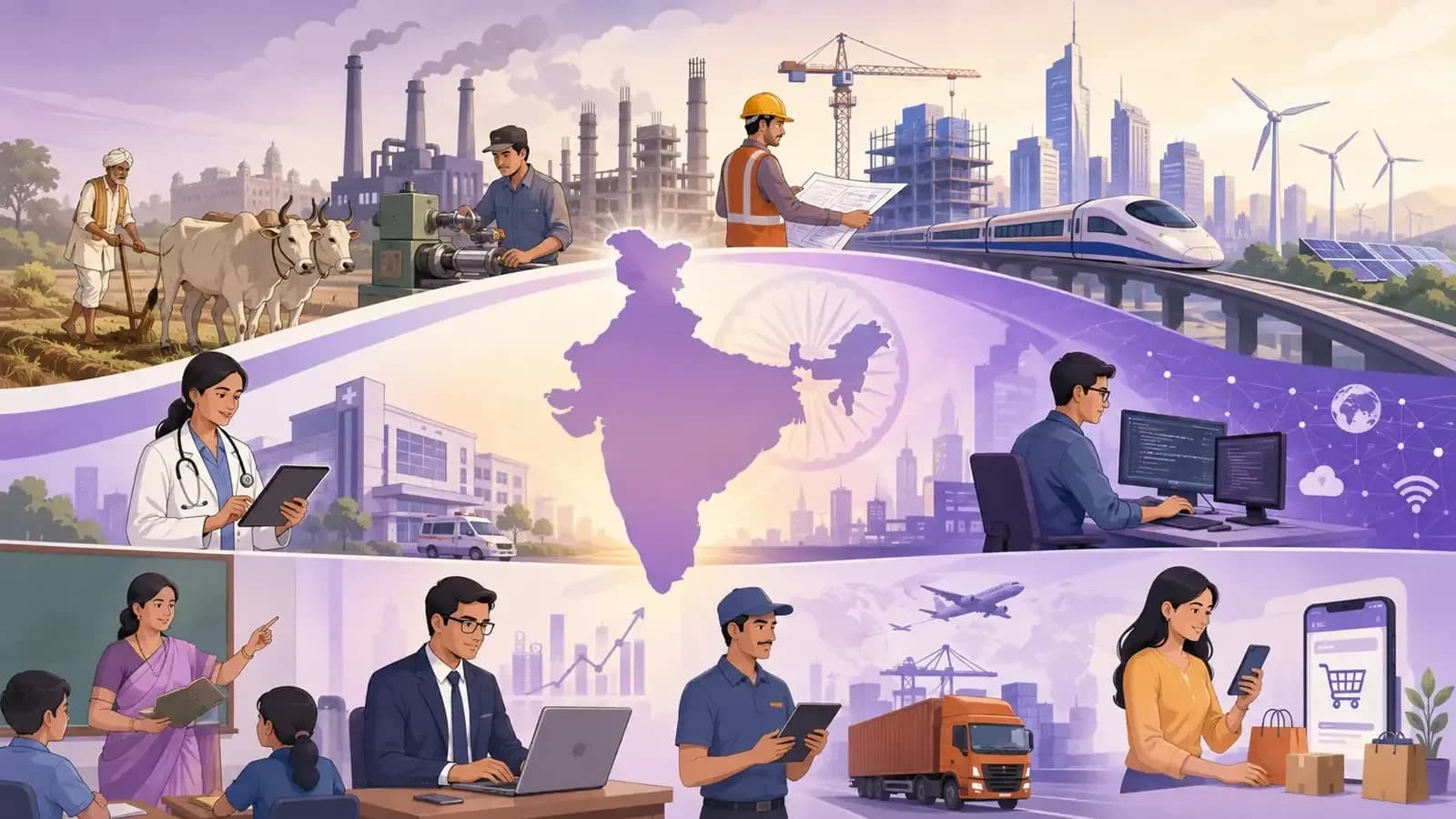 India's Livelihood Journey: 10 Sectors Show Massive Growth Since 1951