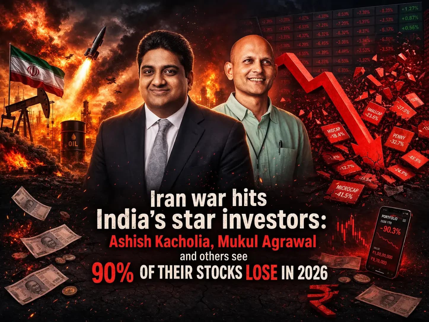 Iran war hits India's star investors: 90% stock losses in 2026