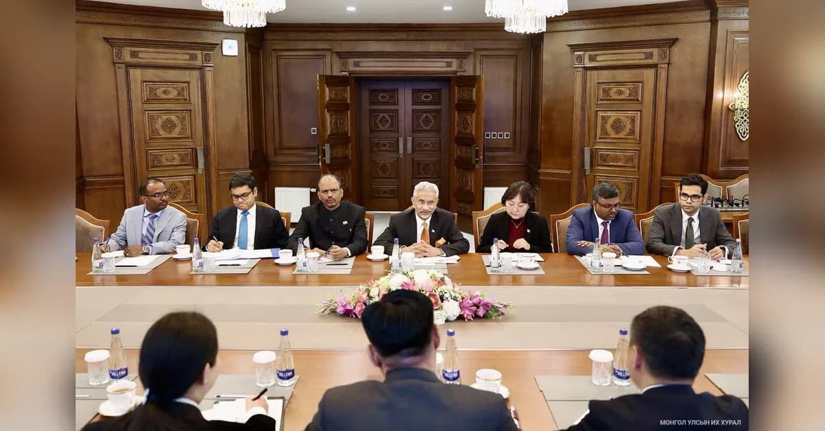 Jaishankar deepens India-Mongolia ties in strategic partnership visit