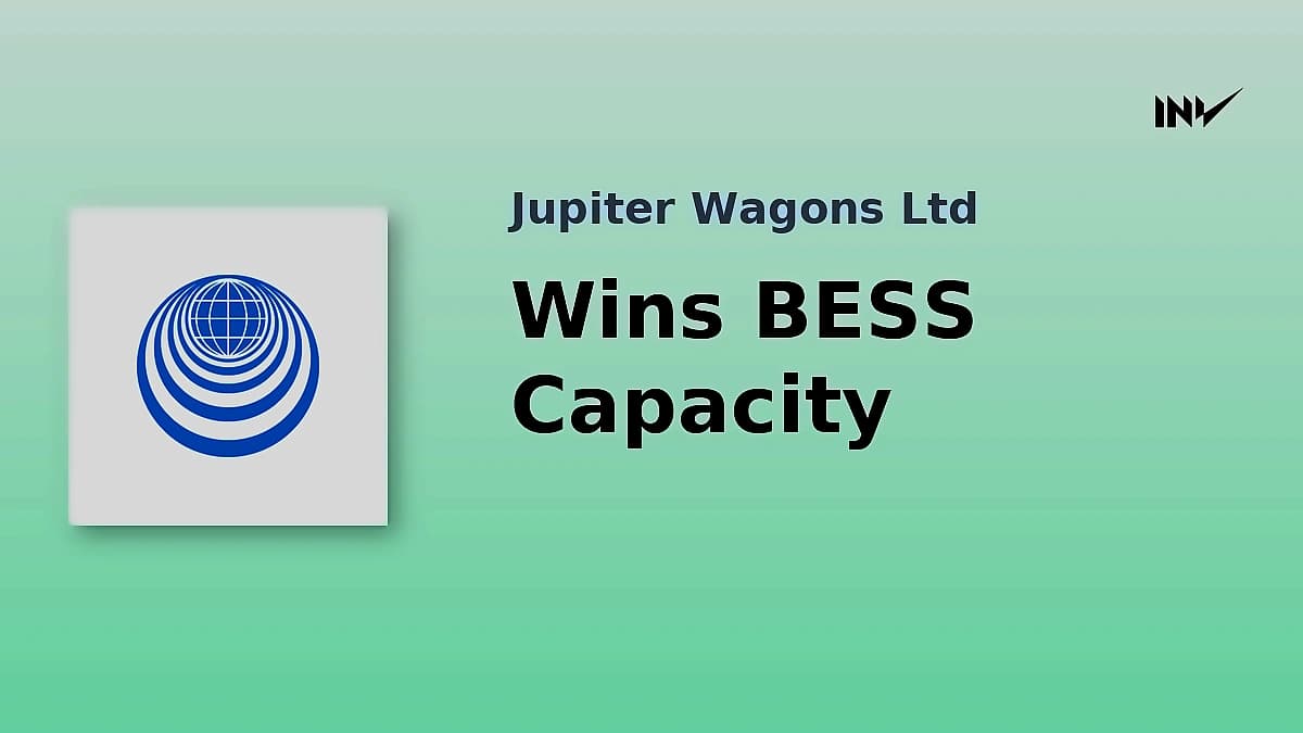 Jupiter Wagons shares surge 4% on ₹400 crore BESS win