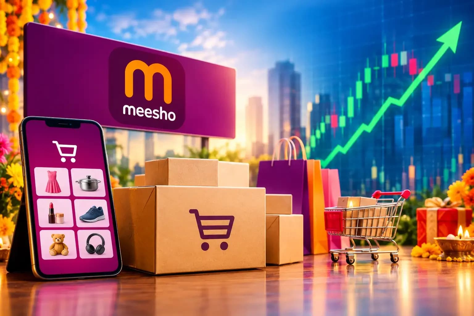 Meesho shares hit 52-week high with 75% festive sale growth