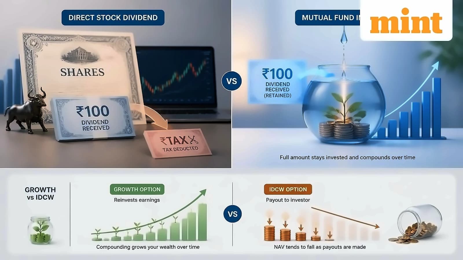 Mutual funds offer hidden tax advantage on dividends vs direct stocks
