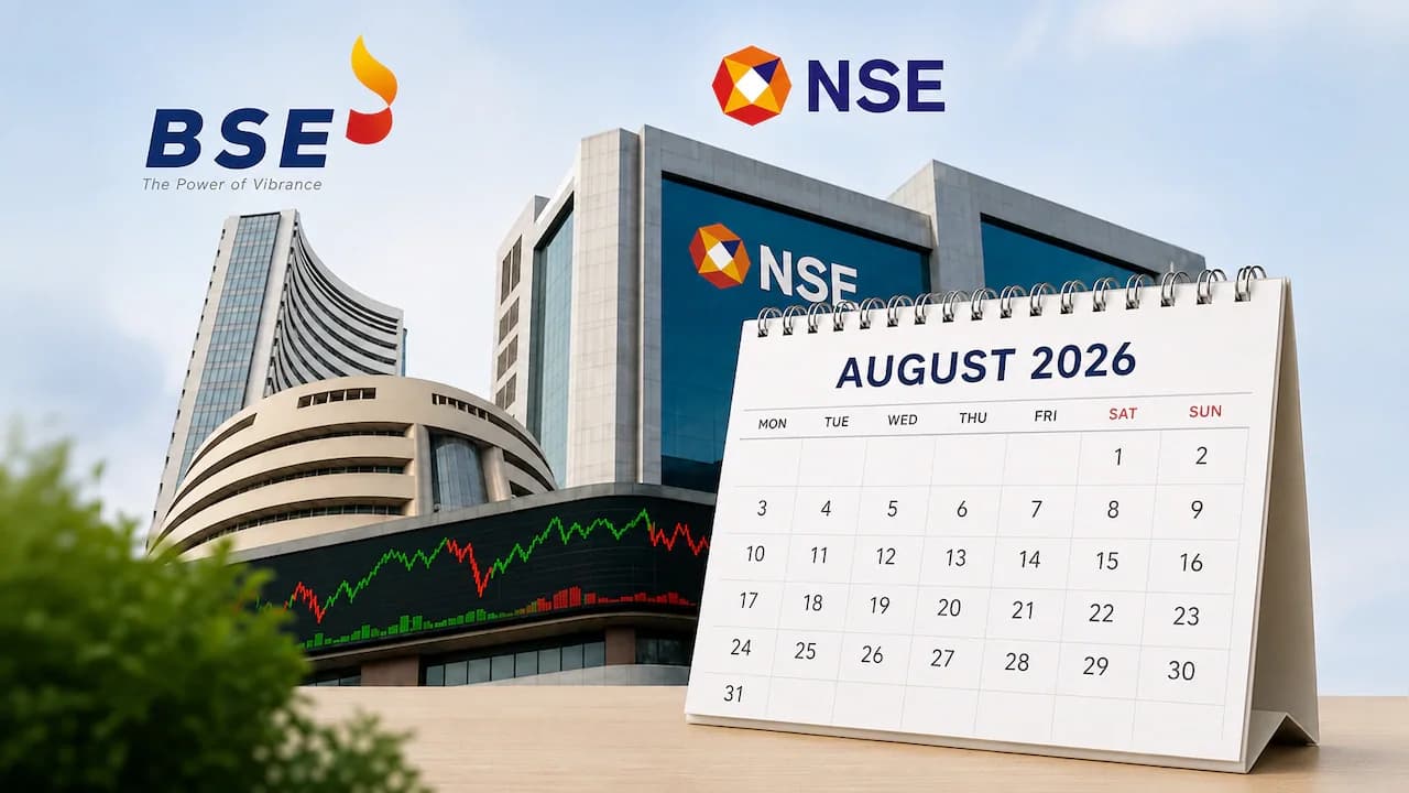 NSE, BSE Closed 10 Days in August 2026 - Complete Holiday Calendar