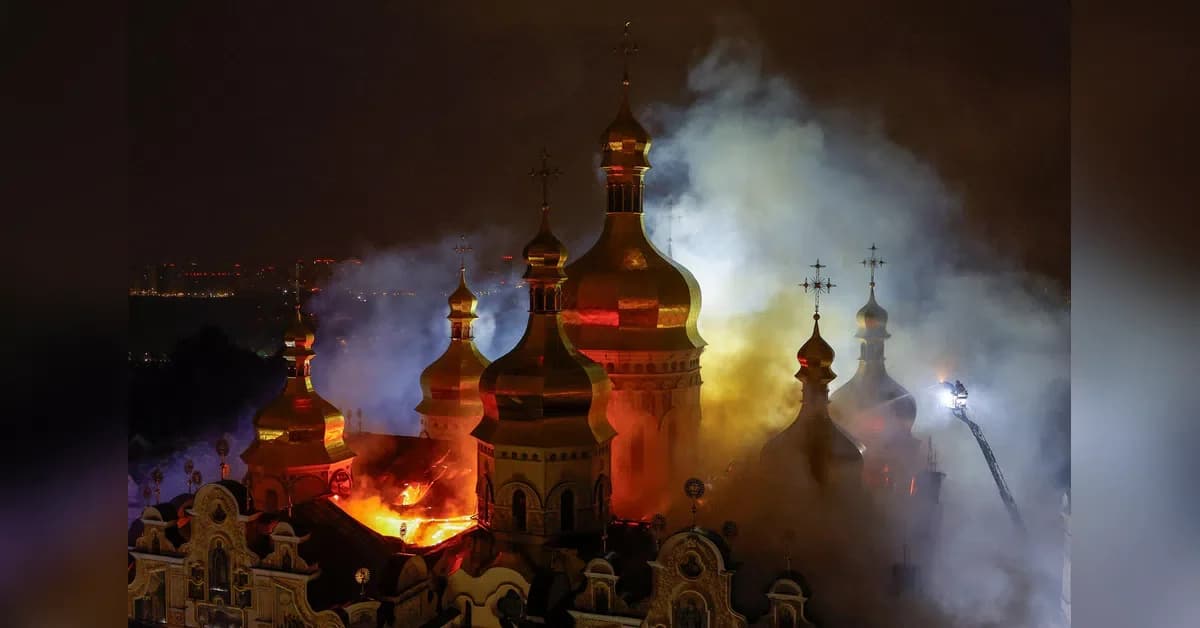 Russian strikes hit Kyiv religious site, kill 5 in Kharkiv
