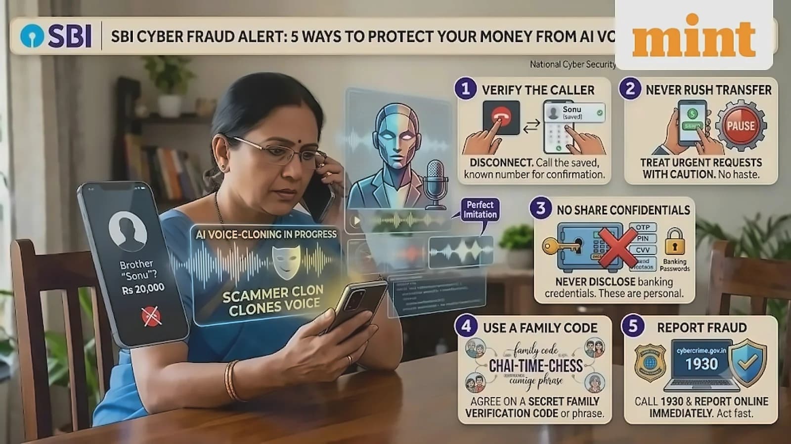 SBI Warns of AI Voice-Cloning Scams as Banking Cyber Risks Rise