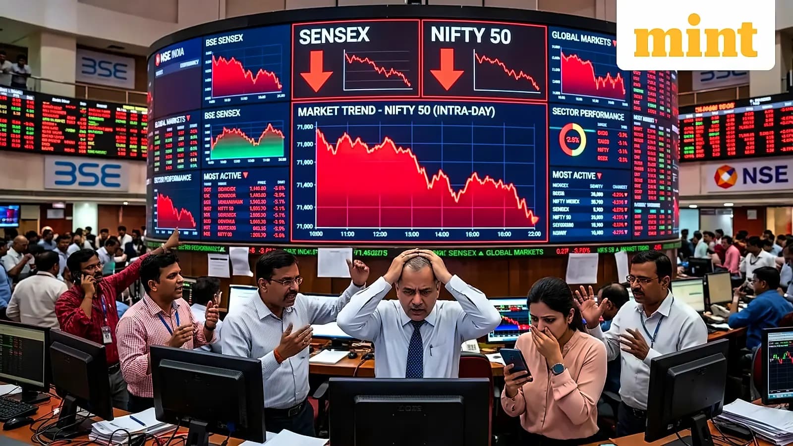 Sensex drops 400+ points, Nifty below 24,000 mark amid IT selloff