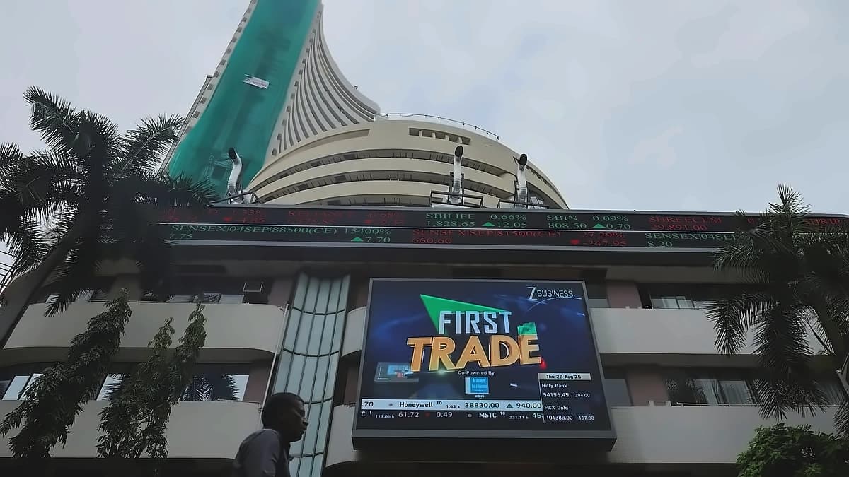 Sensex ends 4-day losing streak, gains 49.74 points amid rupee hit