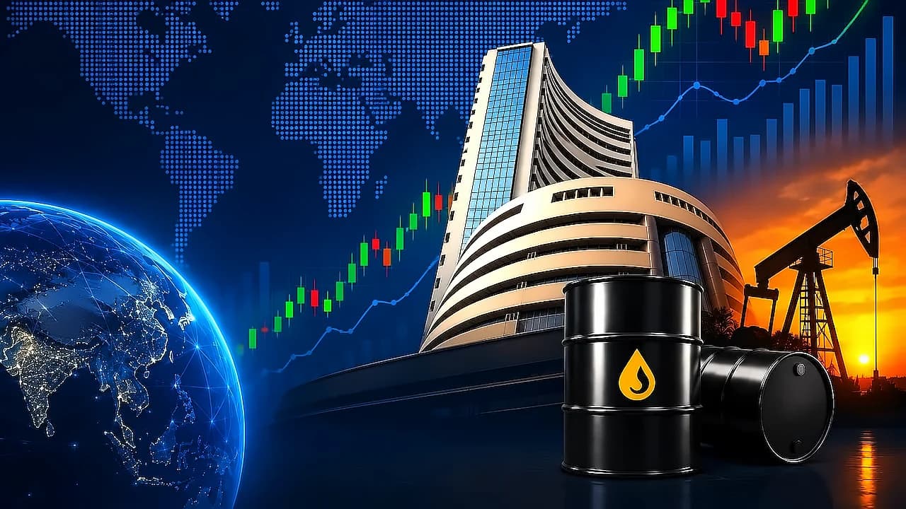 Sensex Falls 300+ Points, Nifty Below 24,300 as Oil Hits $90